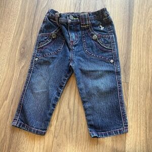 Baby‎ Phat Jacket Baby Girl Denim Jeans Embroidery Pink Logo Y2K Size 18M